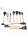 Силіконовий кухонний набір аксесуарів Kitchen stuff 12 предметів BLACK