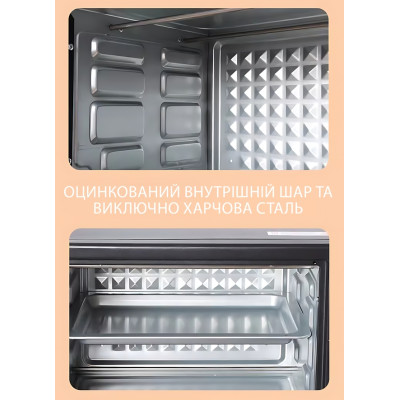 Електрична духовка Hoffmans HM-751 45 л 2000W з таймером та 4 ТЕНами №2