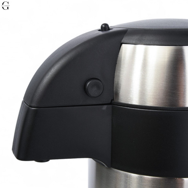 Термос із нержавіючої сталі вакуумний з помпою Benson Black/Steel 3