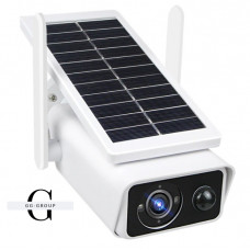 Камера відеоспостереження не поворотна WiFi Q2 (ICSEE) (WIFI Solar Camera 3MP (оригінал) FHD-Contains two 18650 batteries)