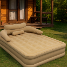 Надувний матрац JR-5065 205×182×75 см з акумуляторним насосом та зарядкою Type-C