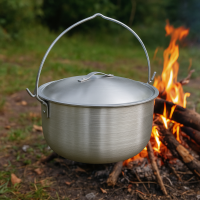Алюминиевый котел с дужкой и крышкой 3,0 л (23,5×12 см) для приготовления блюд.
