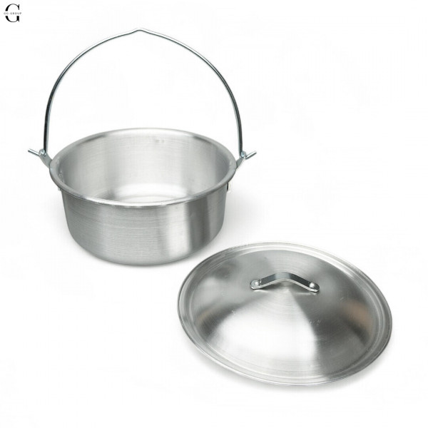 Алюмінієвий казан з дужкою та кришкою 3,0 л (23,5×12 см) для приготування страв на плиті та в поході