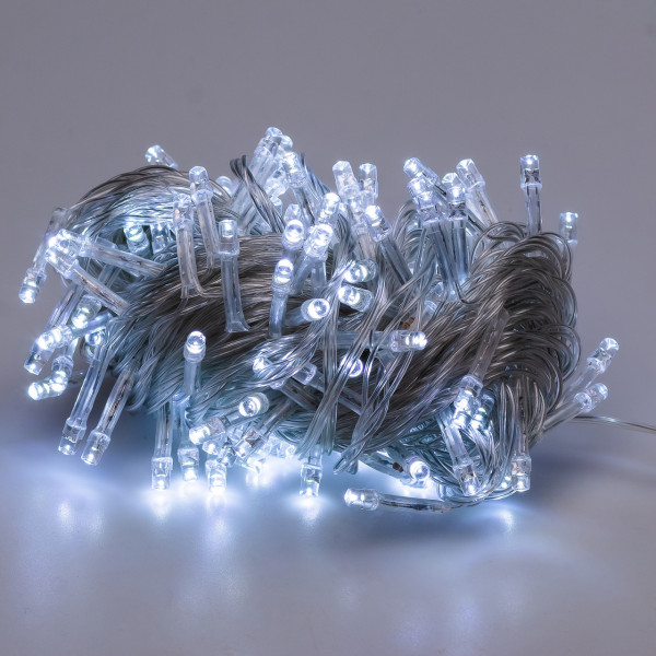 Гірлянда нитка світлодіодна GarlandoPro 200 LED 10м 8 режимів лід гірлянди Білий