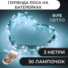 Гірлянда світлодіодна на батарейках GarlandoPro 30LED 3м мідний дріт гірлянди роса Білий