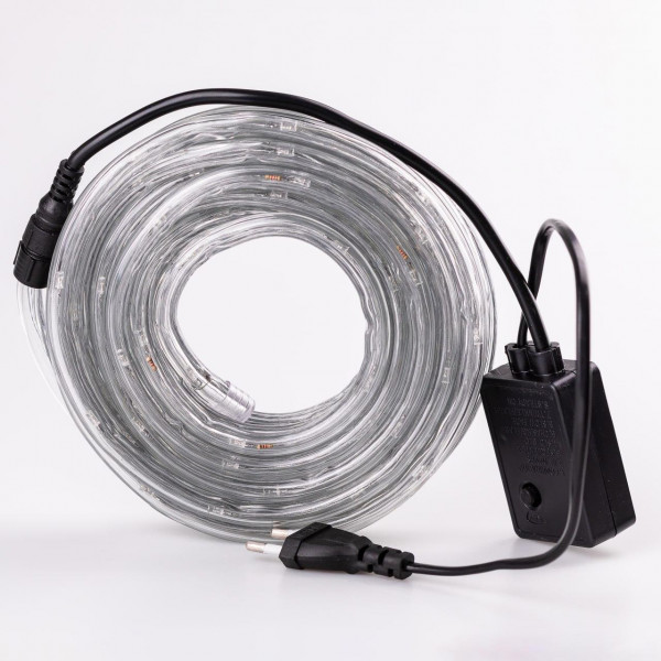 Гірлянда вулична стрічка світлодіодна Дюралайт 900 LED 50м морозостійка прозорий дріт Мультиколор