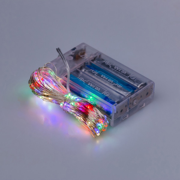Гірлянда світлодіодна на батарейках+USB GarlandoPro 50LED 5м мідний провід гірлянди роса