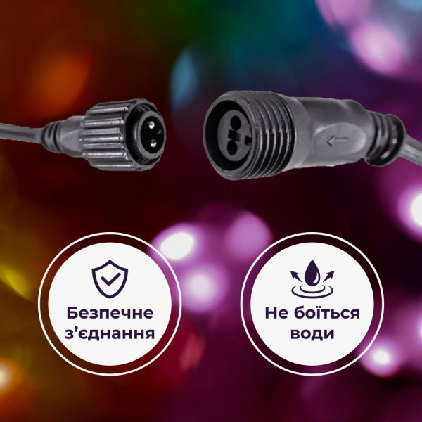 Гірлянда вулична стрічка світлодіодна Дюралайт 480 LED 16м морозостійка прозорий дріт Мультиколор