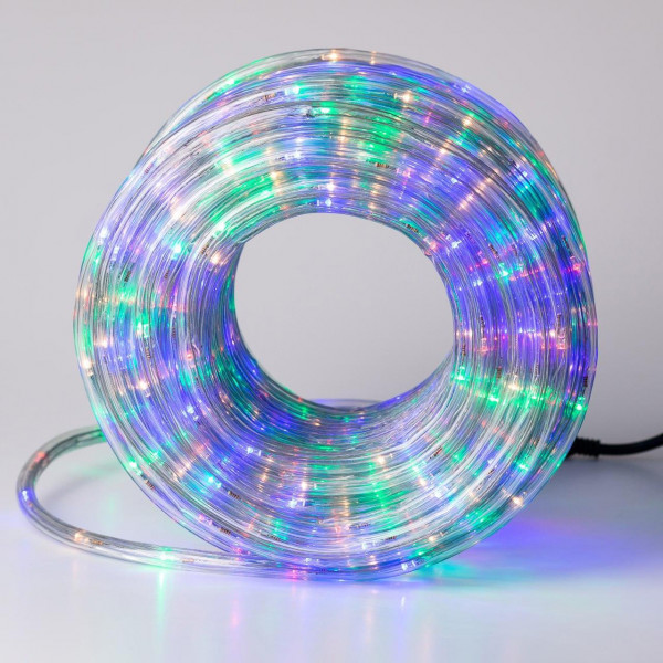 Гірлянда вулична стрічка світлодіодна Дюралайт 480 LED 16м морозостійка прозорий дріт Мультиколор