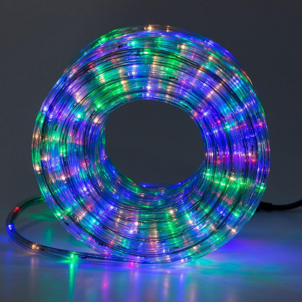 Гірлянда вулична стрічка світлодіодна Дюралайт 480 LED 16м морозостійка прозорий дріт Мультиколор