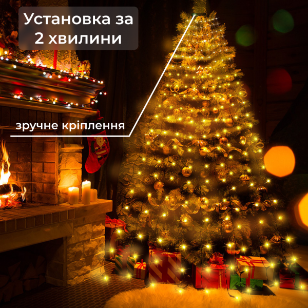 Розумна гірлянда GarlandoPro 1733041ML 200LED 2m Multicolor смарт гірлянда