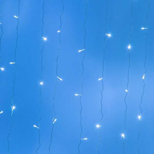 Гірлянда штора світлодіодна GarlandoPro 160LED 8 ліній 1,5х1,5 м гірлянда на штору Білий
