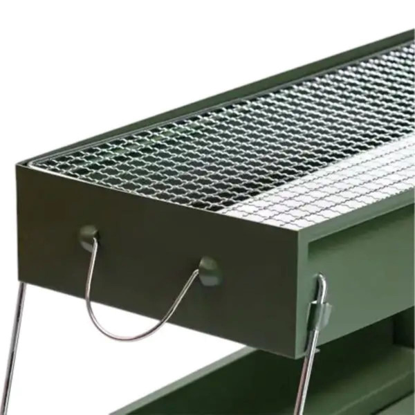 Мангал портативний складаний 51.5×23×25 см з решіткою HP461GR