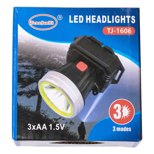 Налобний ліхтар акумуляторний 8х8х5.5 см 5 В 3 режими роботи LED HP-JG-4