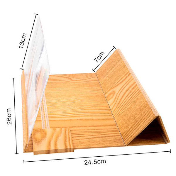 Збільшувач екрану для смартфона Enlarged Screen Magnifier освітлене дерево