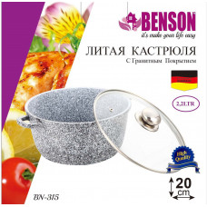 Каструля (казан) з гранітним покриттям Benson BN-315 (ємність 2.2 л)