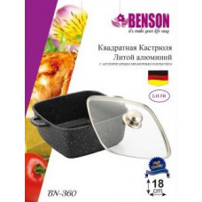 Каструля (казан) з мармуровим покриттям Benson BN-360 (ємність 2.1 л)