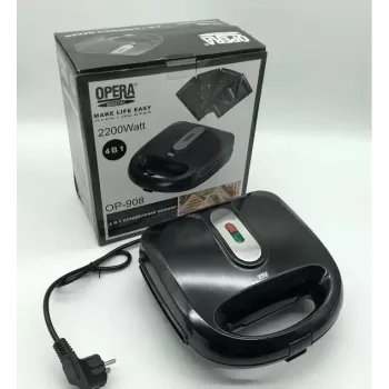 Гриль / Мультимейкер (Вафельница) SandwichMaker Opera OP-908 4в1 2200W