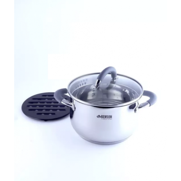 Набор кастрюль Benson BN-237 (емкость 3 л, 5.1 л)