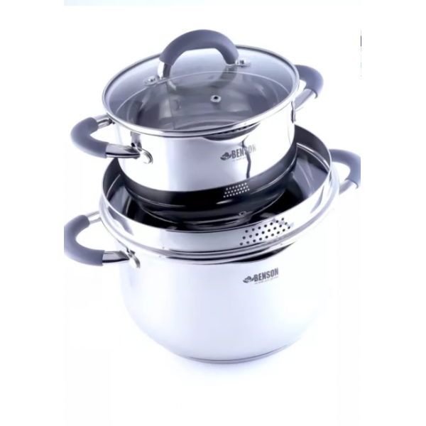 Набор кастрюль Benson BN-237 (емкость 3 л, 5.1 л)