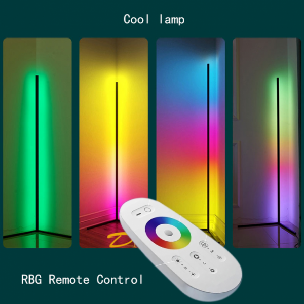 Напольная угловая RGB лампа торшер EL-2186 с пультом управления (сенсор)