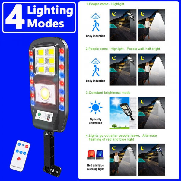 Уличный фонарь на солнечной батарее с датчиком движения и пультом Solar sensor street Light CL-728