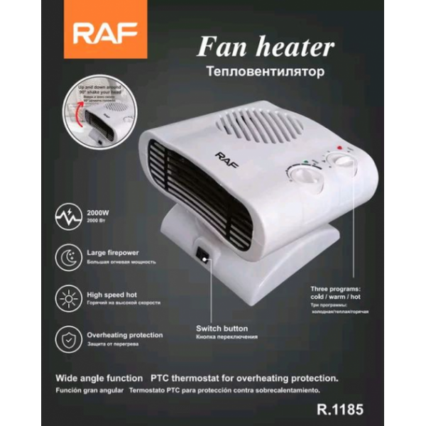 Тепловентилятор RAF R.1185 2000 Вт