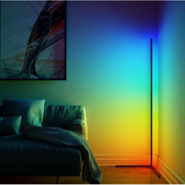 Підлогова кутова RGB лампа торшер EL-2188 з пультом керування (сенсор) + додаток 100 см