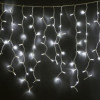 Гірлянда бахрома, прозорий шнур, 3*0.5 м, 120 LED з перехідником внутрішня 