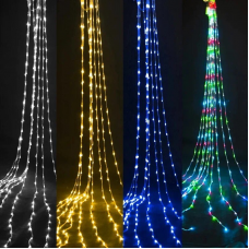 Гірлянда-водоспад (Curtain-Lights) Itrains 240B-2 внутрішня, пров.:прозорий, 3*1,5м (Синій)