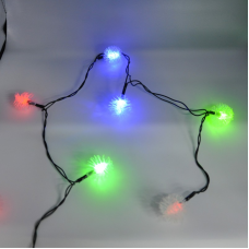Гірлянда-нитка (String-Lights) 40Plastic-1 внутрішня, пров.: чорний, 5м (Різнокольорова)