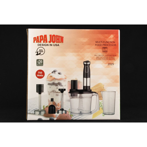 Блендер Кухонний Комбайн Food Processor 5 в 1 Papa John 2029