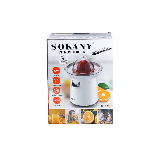 Соковитискач для цитрусових 40 Вт 300 мл Sokany
