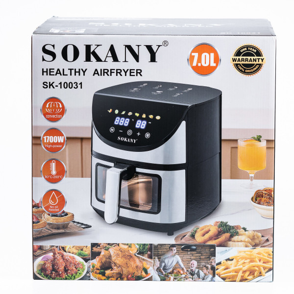 Аерогриль-фритюрниця SOKANY SK-10031 | 7 л, 1700 Вт, регулювання температури