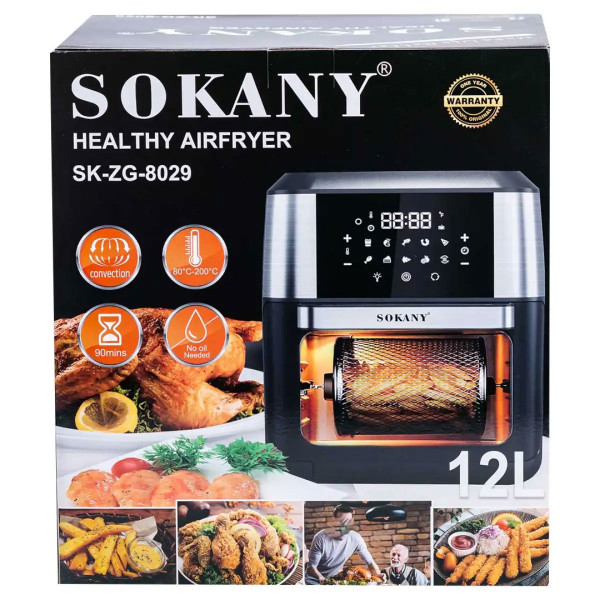 Мультипіч SOKANY SK-ZG-8029 | 12 л, 1800 Вт, температура до 200°C, таймер