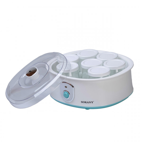 Йогуртниця електрична Sokany Yogurt Maker з баночками та таймером