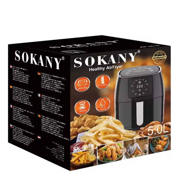 Аерогриль-фритюрниця SOKANY SK-8018 5 л з таймером і терморегулятором