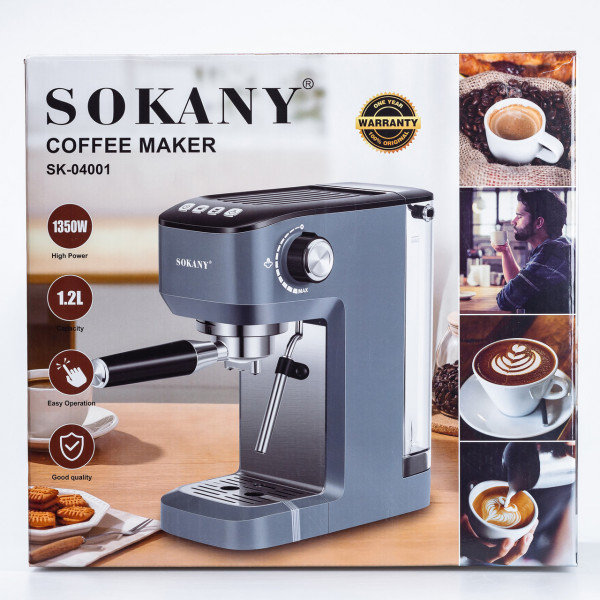 Кофеварка рожковая Sokany Cofee Maker 1.2л эспрессо кофеварка для дома