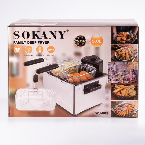 Фритюрниця електрична 5 л 2100 Вт професійна фритюрниця SOKANY