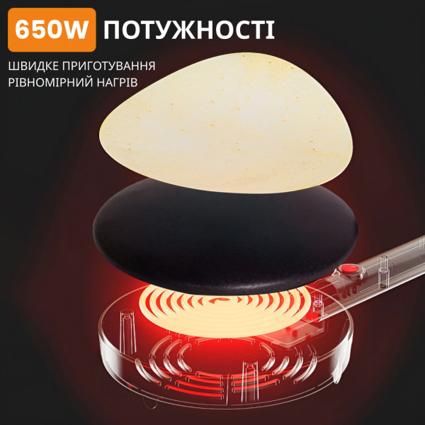 Сковорода блинница электрическая с антипригарным покрытием диаметр 20 см Sokany 650 Вт