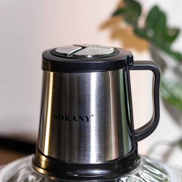 Чоппер измельчитель 4 лезвия с чашей на 5 л мясорубка Sokany