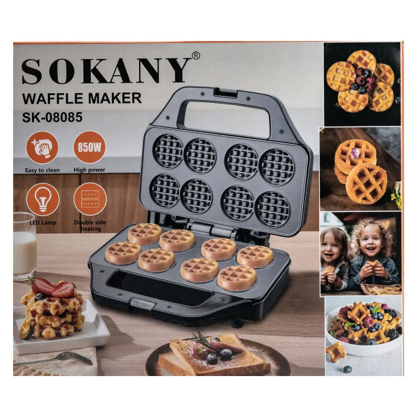 Вафельница Sokany для круглых вафель 850 Вт.