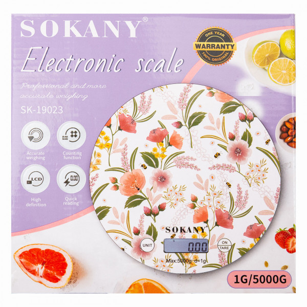 Кухонні ваги до 5 кг електронні точні ваги для продуктів Sokany