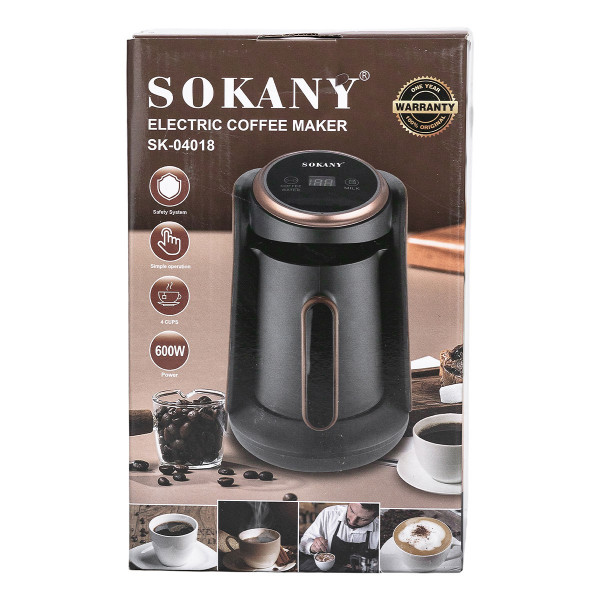 Кавоварка електрична 600 (мл) для дому та офісу Sokany
