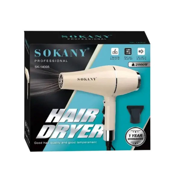 Фен для волосся з насадкою концентратором 1500 Вт Sokany SK-14005
