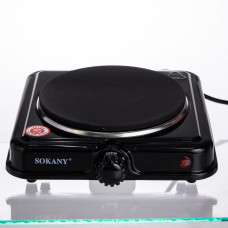 Настільна електрична плита SOKANY SK-5109 на одну конфорку 1000Вт Чорна