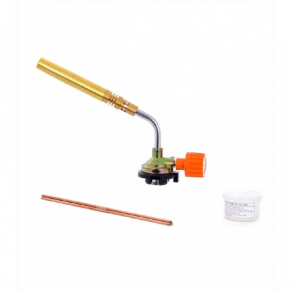 Газовая горелка BRAZING TORCH KT-2104 для пайки и нагрева с вихревым пламенем до 1300°C, цанговая