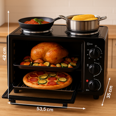 Комбинированная электроплита LB60003 (30 л, 3200 Вт, 2 конфорки) №2