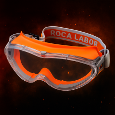Окуляри захисні ROCA LABOR з прозорою лінзою (антизапотівання, антидрапіна, УФ-захист, ПК скло)