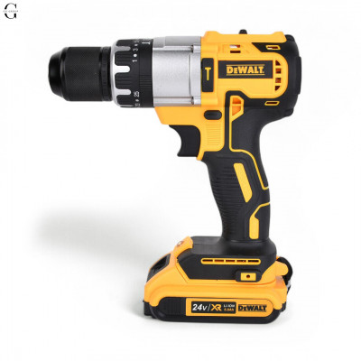 Шуруповерт DeWALT 24V Бесщеточный + 2 АКБ 4Ah + Металлический патрон №2